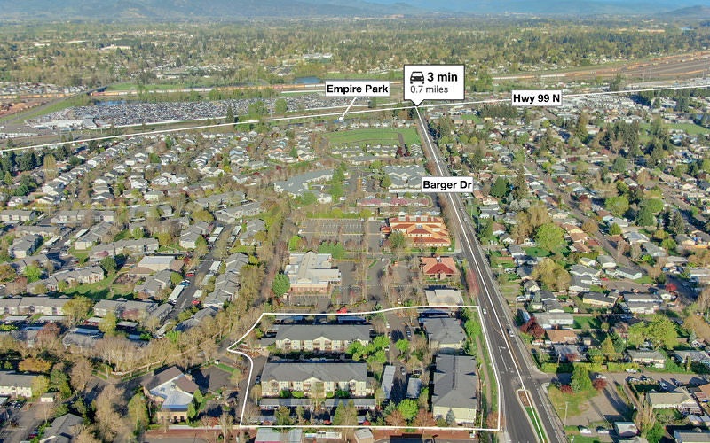 view of Stone Ridge Apartment community and surrounding neighborhood with nearby points of interest